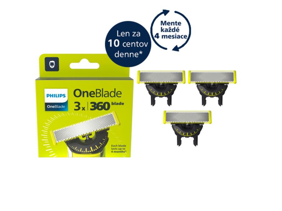 Čepele OneBlade 360, 3 ks – druhý produkt súpravy