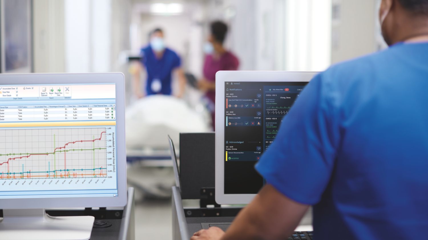 Clinician using medical device integration