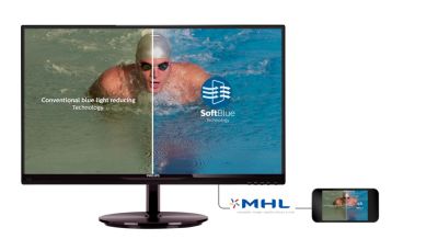 Philips 良品PHILIPS/フィリップス 23インチSoftBlueテクノロジー搭載 液晶モニター234E5E 液晶ディスプレイ PC周辺機器2018年製 動作品