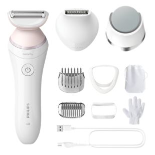 Lady Shaver Series 8000 Rasoir sans fil, utilisable sur peau sèche ou humide