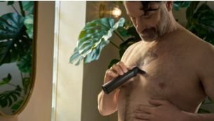 Trim body hair comfortably, even in sensitive areas