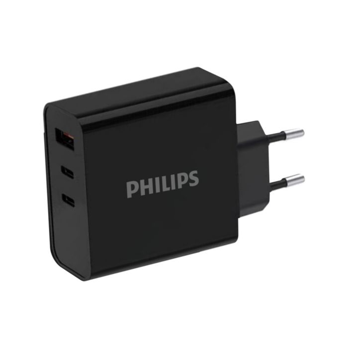 Chargeur secteur avec 2 ports USB-C et USB-A