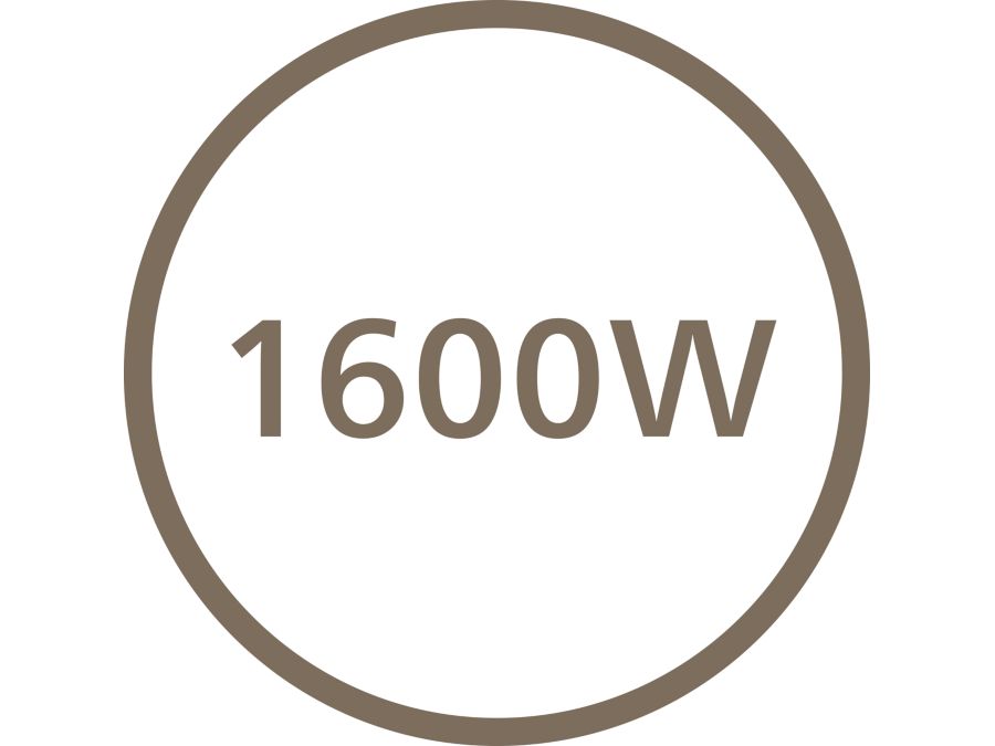 Vysoký výkon 1600 W na dosiahnutie rýchleho sušenia