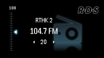 FM radio with RDS and 20 presets for more music options