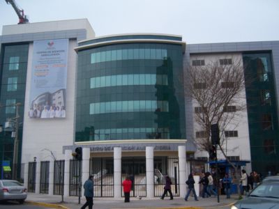 Exterior of Centro de Atención Ambulatoria hospital building in Concepción Chile