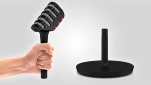 Mit dem kabellosen Mikrofon zum Abnehmen können Sie sich frei bewegen