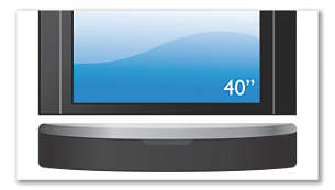 SoundBar-design som bäst passar en 102 cm (40") platt-TV eller större