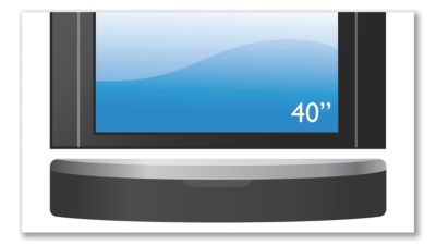 Diseño de SoundBar ideal para televisores Flat de 102 cm (40") o más