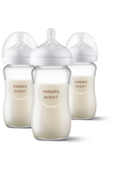 Philips Avent Natural Response Pure Glass Baby Bottle 1m+ 240ml (8.0 oz)