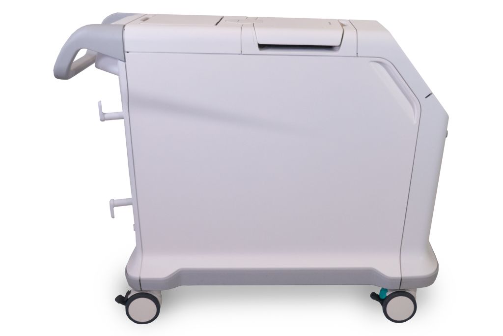 Moves on four castors for easy positioning. The slim profile fits in even small lab spaces.