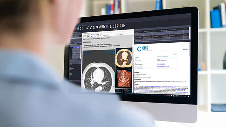 Significantly reduce your reporting time while increasing the value of your radiology report with Philips interactive multimedia reporting image