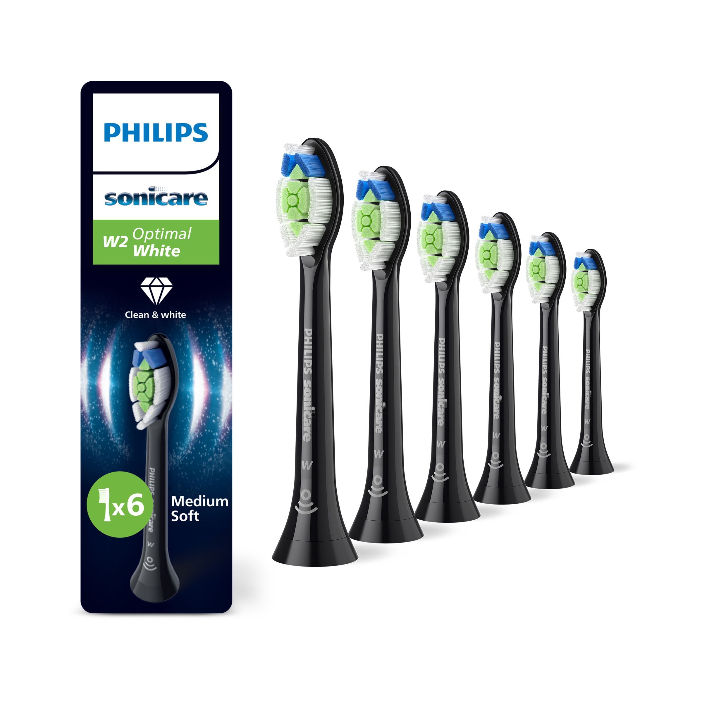 Sonicare Philips Optimal White - Balení 6 ks Hlavic Kartáčku - HX6066/88