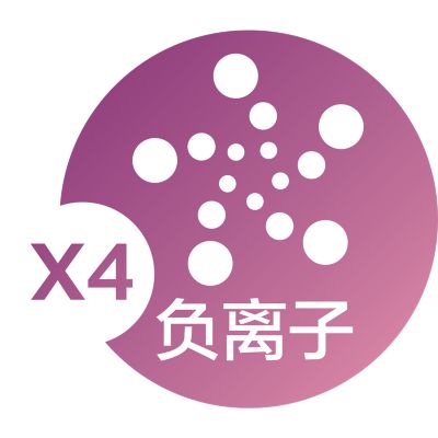 雙負離子出口，提供 4 倍負離子護髮*