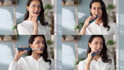 Четкайте зъбите си оптимално със SmarTimer и QuadPacer