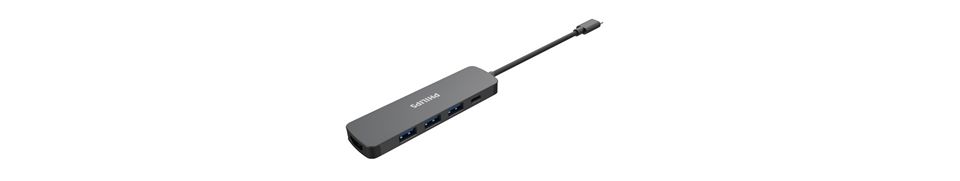 USB-C 集线器扩展到 5 端口迷你集线器