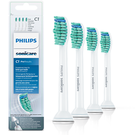 HX6014/07 Philips Sonicare ProResults 4-pack interchangeable sonic toothbrush heads