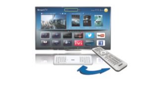 La télécommande avec clavier permet de saisir du texte sur Smart TV en toute simplicité.