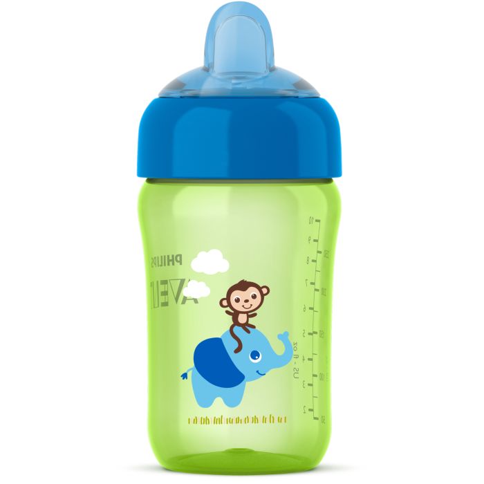 Snap-top lid keeps spout clean on the go