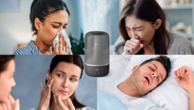 Philips Luftbefeuchter der 1000er Serie zur Unterstützung von Atmung, Haut und Schlafkomfort