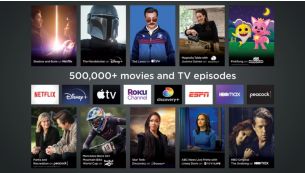 The most popular channels, movies and series are on Roku TV