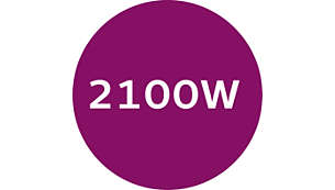 2100 W voor snelle opwarming