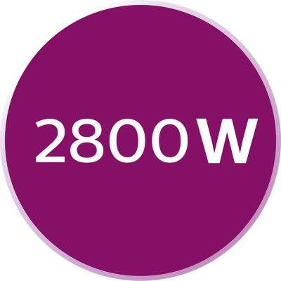 2800 W jauda ātrai uzkarsēšanai un jaudīgai veiktspējai