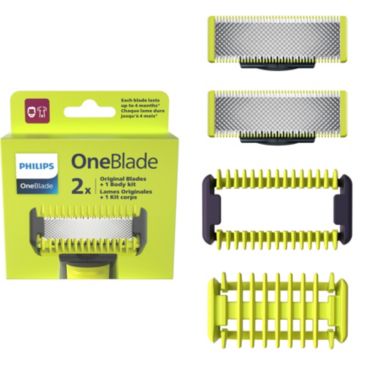 OneBlade 2 x Wymienne ostrze + 2 x nasadka do ciała