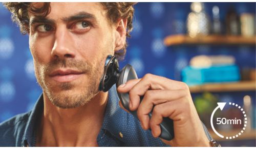 50 minutes of cordless shaving