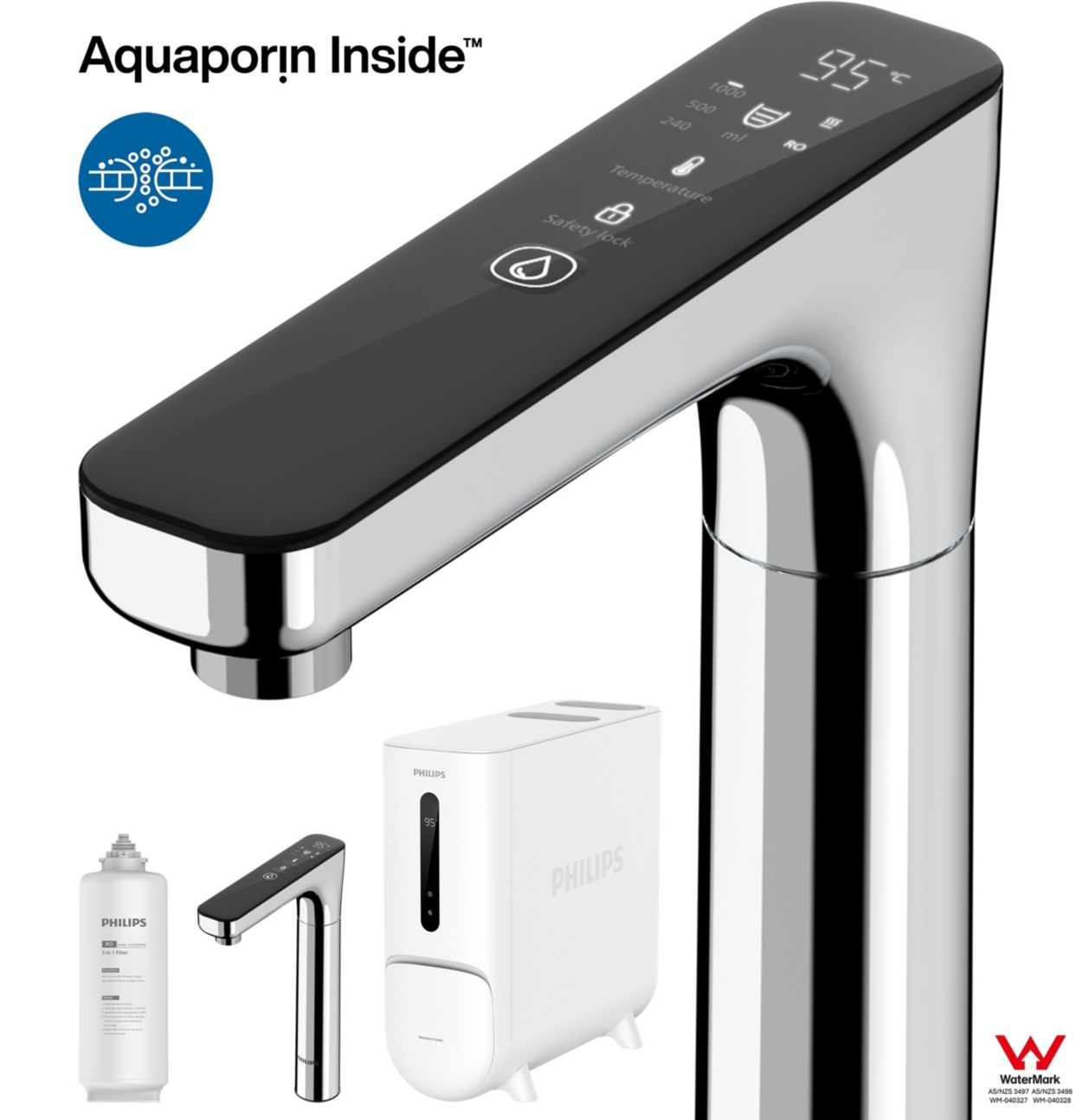 Pure tasting water, from ambient to piping hot