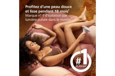 Épilateur à lumière pulsée avec SenseIQ