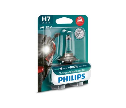 Lamparas Philips H7 X-Treme Vision Moto +130 - Motofusión