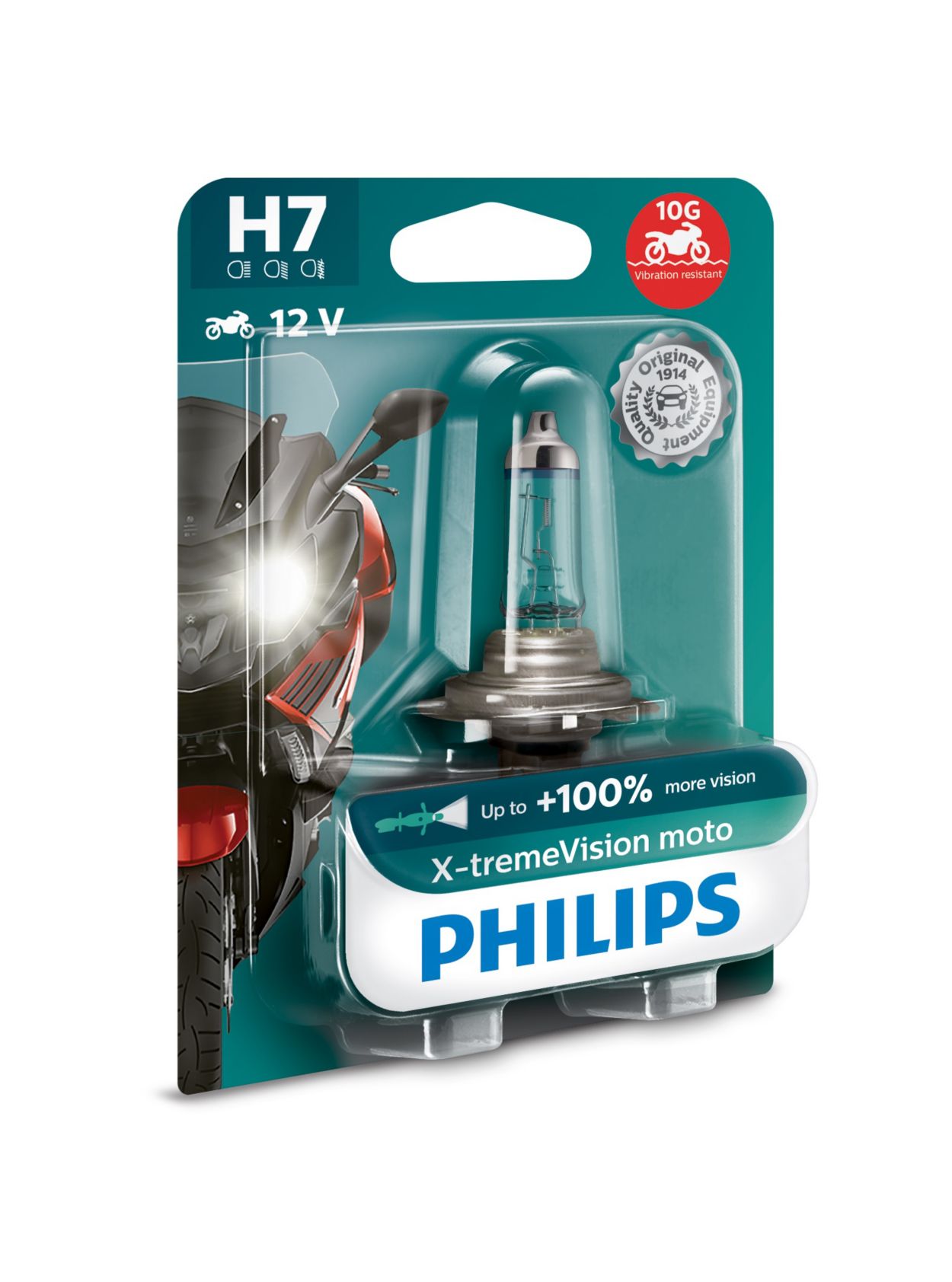 Buy H7 Philips Xtreme Vision 100% Headlights Bulbs - Made in