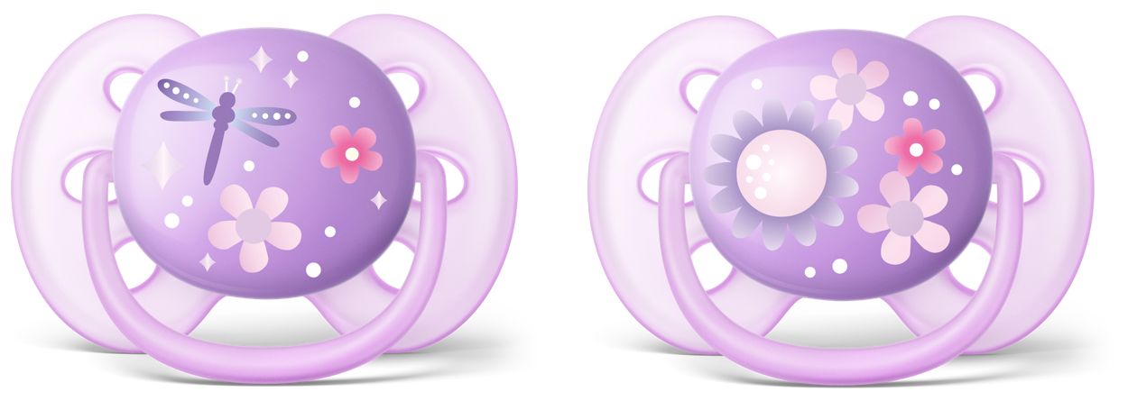 Philips Avent Chupete ultra suave – 4 chupetes suaves y flexibles para  bebés de 0 a 6 meses, sin BPA con estuche de transporte esterilizador