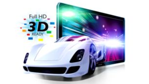 „Full HD 3D Ready", pasiruošęs perteikti realaus dalyvavimo trimatį pojūtį