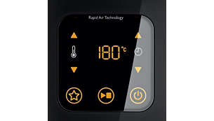 Digital screen for easy control of time and temperature