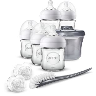Fütter-Set aus Glas für Neugeborene