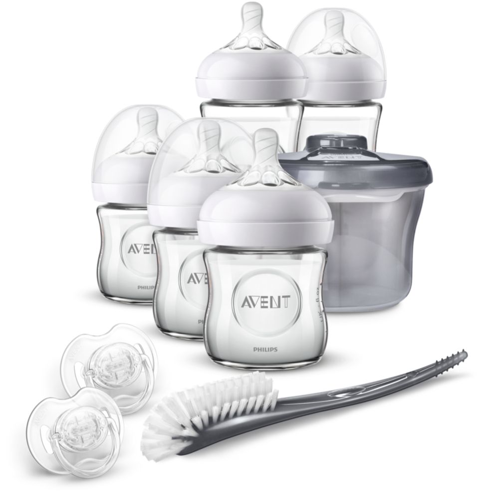 Avent Natural 3.0 kit nouveau-né 5x Bib Verre