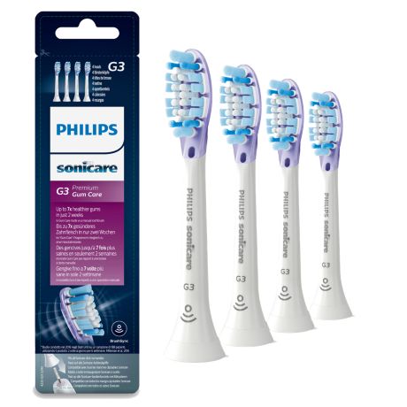 HX9054/17 Philips Sonicare G3 Premium Gum Care 4-pack interchangeable  electric toothbrush heads