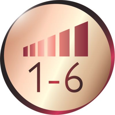 Six flexible speed and temperature settings for full control