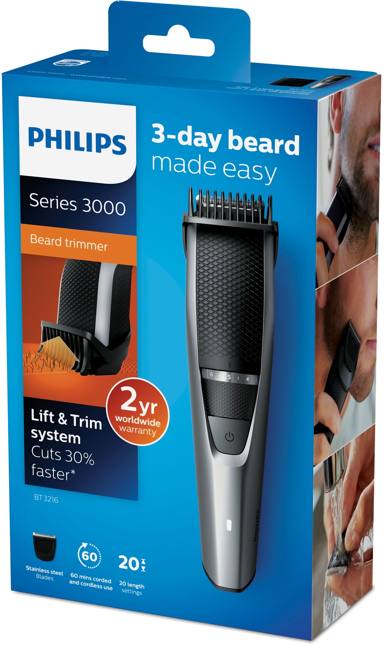 Beardtrimmer series 3000 Regolabarba BT3216/14