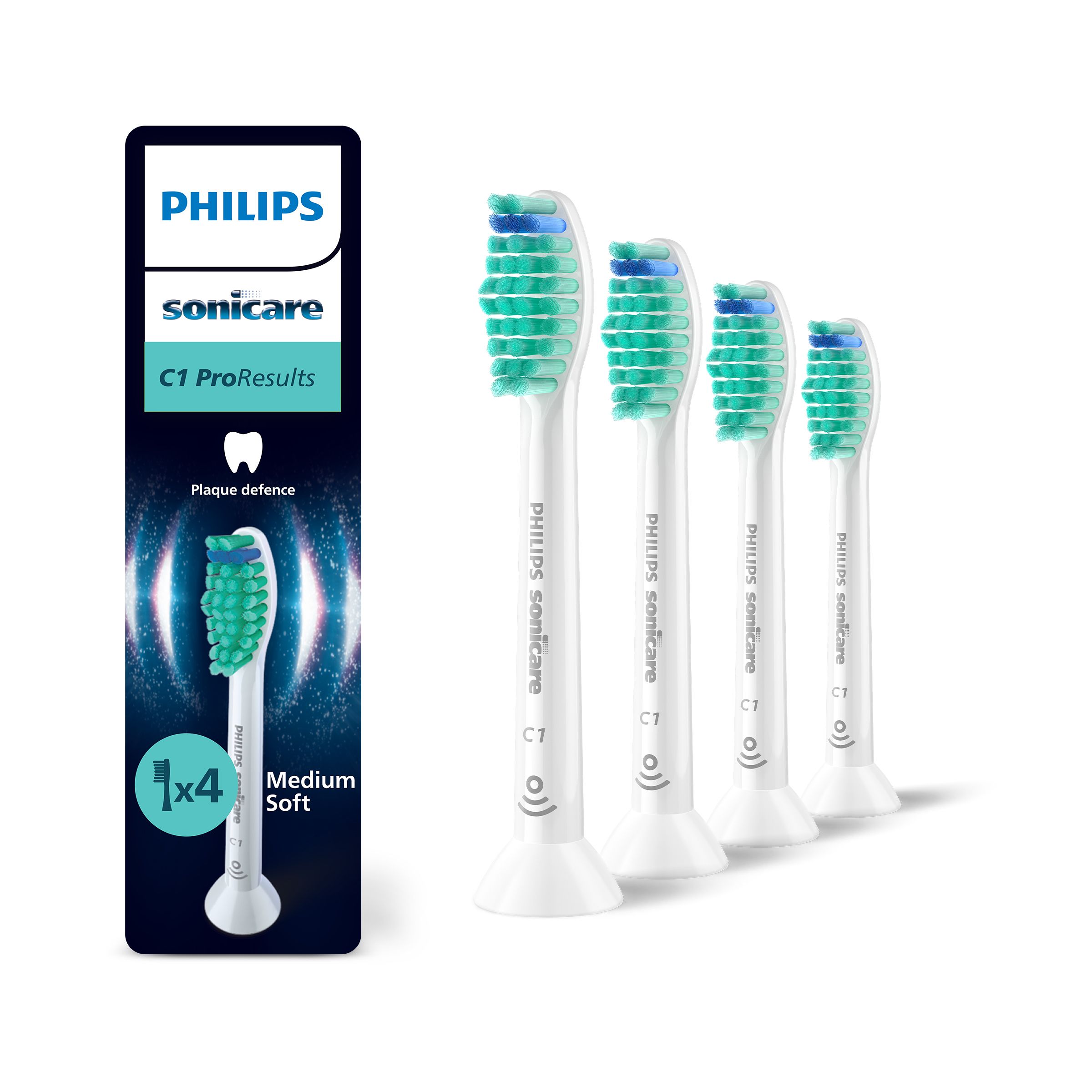 Sonicare Philips ProResults - Balení 4 ks Hlavic Kartáčku - HX6014/87