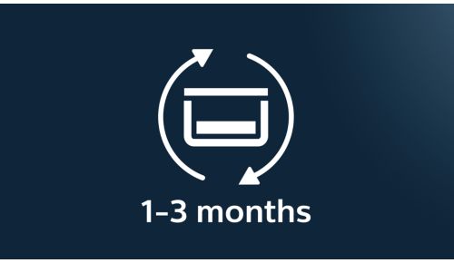 Een cartridge is tot drie maanden effectief