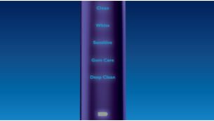 5 modes: Clean, White, Sensitive, Gum Care, Deep Clean