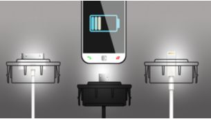 Universal charging cradles and clutter-free cable management