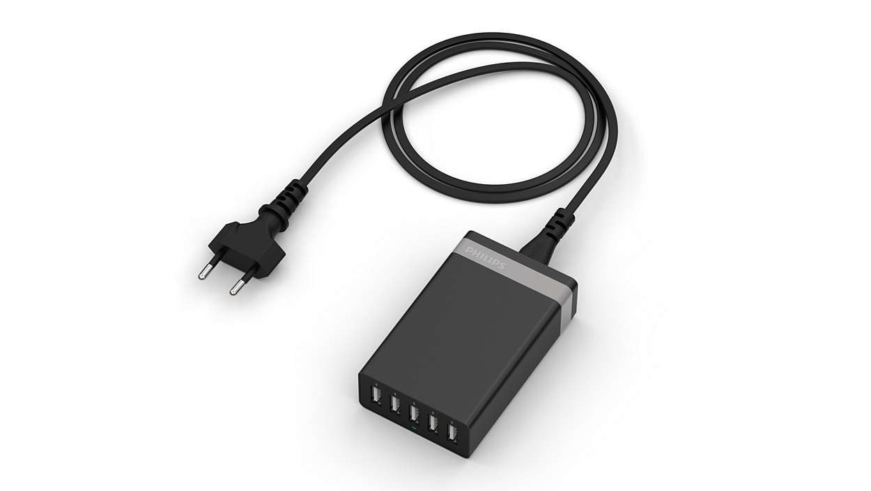 Chargeur de bureau USB à 5 ports pour smartphones