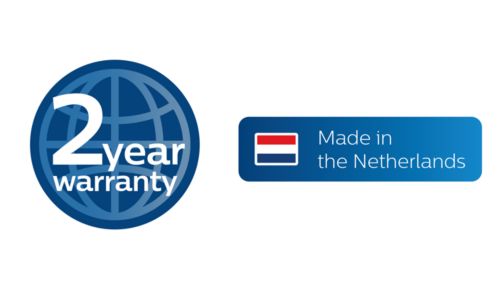 2 Jahre Garantie, weltweite Spannungsanpassung, austauschbare Klingen