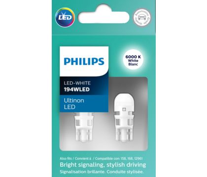 Philips Ultinon Led T10 W5w 194 12v 11961ulwx2 6000k Cool White Car Turn  Signal Lamps Interior Light Clearance Light (twin Pack) - Signal Lamp -  AliExpress