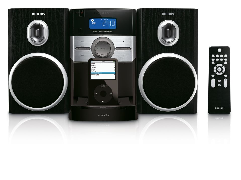 Enjoy iPod music in Hi-Fi sound