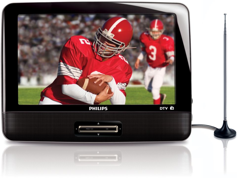 Enjoy portable digital TV and FM radio