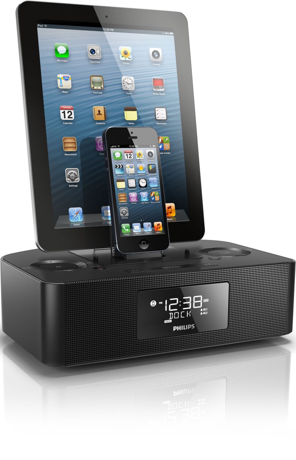 Dual dock triple charging clock radio AJ7260D/37 | Philips